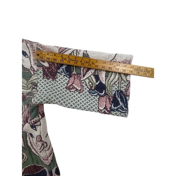 Vtg Sweater Tapestry XXL Bunny Rabbit Art Style Pullover Fringe LP Solutions - Picture 8 of 12